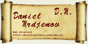 Daniel Mrđenov vizit kartica